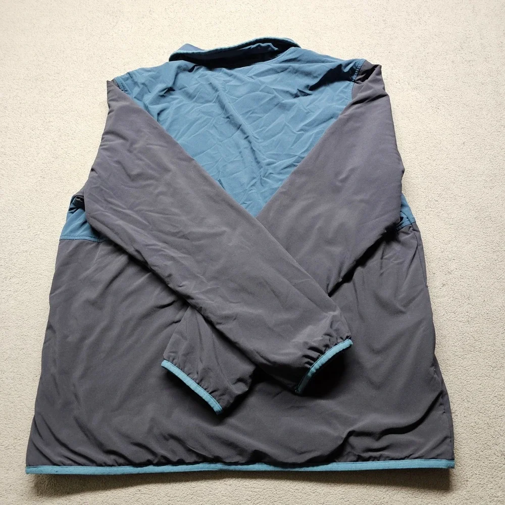 The North Face 1/4 Snap Pullover Jacket Mens L Blue Gray Lightweight Long Sleeve